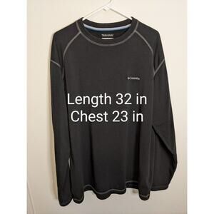 Columbia Fleece Sweater Mens XL Extra Large Black Omni-Wick Pullover Winter